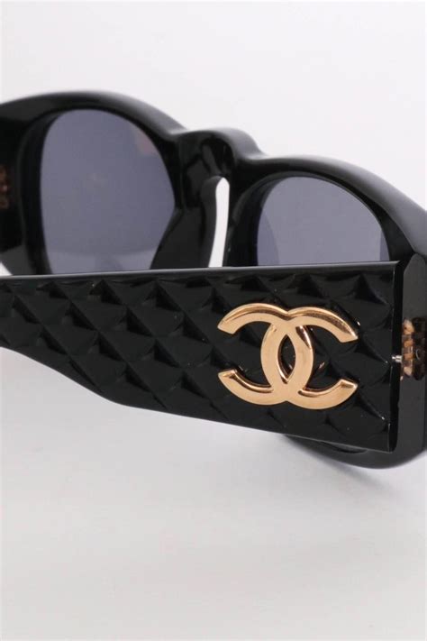 chanel rose gold sunglasses used|Chanel sunglasses quilted sides.